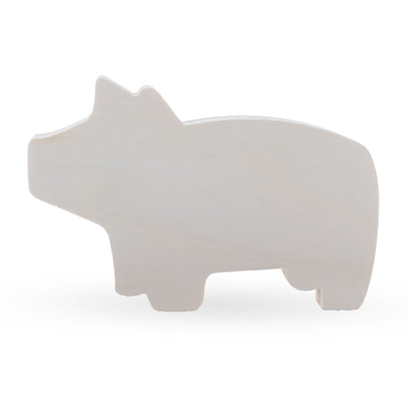 Unfinished Wooden Pig Shape Cutout DIY Craft 5.5 Inches in Beige color Letters