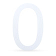 Arial Font White Painted MDF Wood Number 0 (Zero) 6 Inches in White color