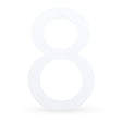 Arial Font White Painted MDF Wood Number 8 (Eight) 6 Inches in  color