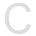 Arial Font White Painted MDF Wood Letter C (6 Inches) in White color