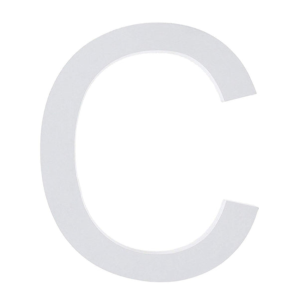 Arial Font White Painted MDF Wood Letter C (6 Inches) by BestPysanky