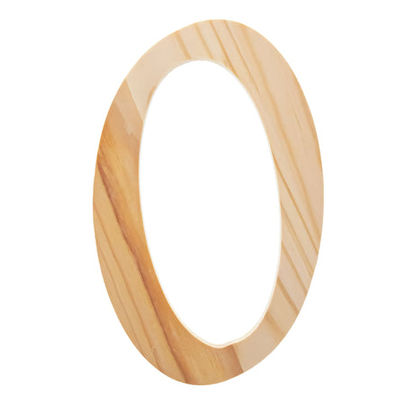Unfinished Wooden Playball Italic Number 0 (6.25 Inches) in Beige color