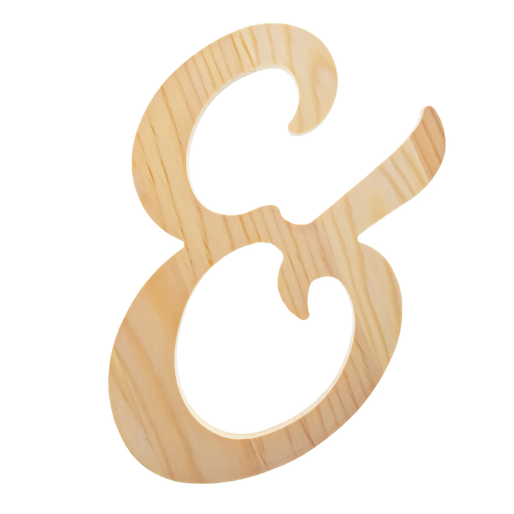 Unfinished Wooden Playball Italic Symbol & (6.25 Inches) in Beige color