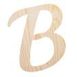 Unfinished Wooden Playball Italic Letter B (6.25 Inches) in Beige color