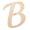Unfinished Wooden Playball Italic Letter B (6.25 Inches) in Beige color