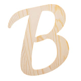 Unfinished Wooden Playball Italic Letter B (6.25 Inches) in Beige color