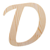Unfinished Wooden Playball Italic Letter D (6.25 Inches) in Beige color