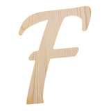Unfinished Wooden Playball Italic Letter F (6.25 Inches) in Beige color