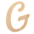 Unfinished Wooden Playball Italic Letter G (6.25 Inches) in Beige color