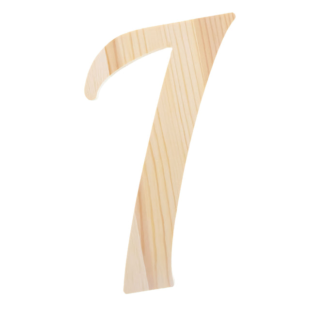 Unfinished Wooden Playball Italic Letter I (6.25 Inches) in Beige color