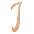 Unfinished Wooden Playball Italic Letter J (6.25 Inches) in Beige color