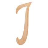 Unfinished Wooden Playball Italic Letter J (6.25 Inches) in Beige color