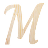 Unfinished Wooden Playball Italic Letter M (6.25 Inches) in Beige color