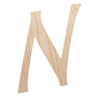 Unfinished Wooden Playball Italic Letter N (6.25 Inches) in Beige color