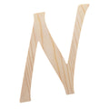 Unfinished Wooden Playball Italic Letter N (6.25 Inches) in Beige color