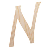 Unfinished Wooden Playball Italic Letter N (6.25 Inches) in Beige color