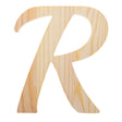 Unfinished Wooden Playball Italic Letter R (6.25 Inches) in Beige color