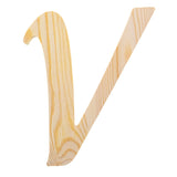 Unfinished Wooden Playball Italic Letter V (6.25 Inches) in Beige color