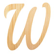 Unfinished Wooden Playball Italic Letter W (6.25 Inches) in Beige color