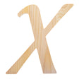 Unfinished Wooden Playball Italic Letter X (6.25 Inches) in Beige color
