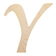 Unfinished Wooden Playball Italic Letter Y (6.25 Inches) in Beige color