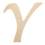 Unfinished Wooden Playball Italic Letter Y (6.25 Inches) in Beige color