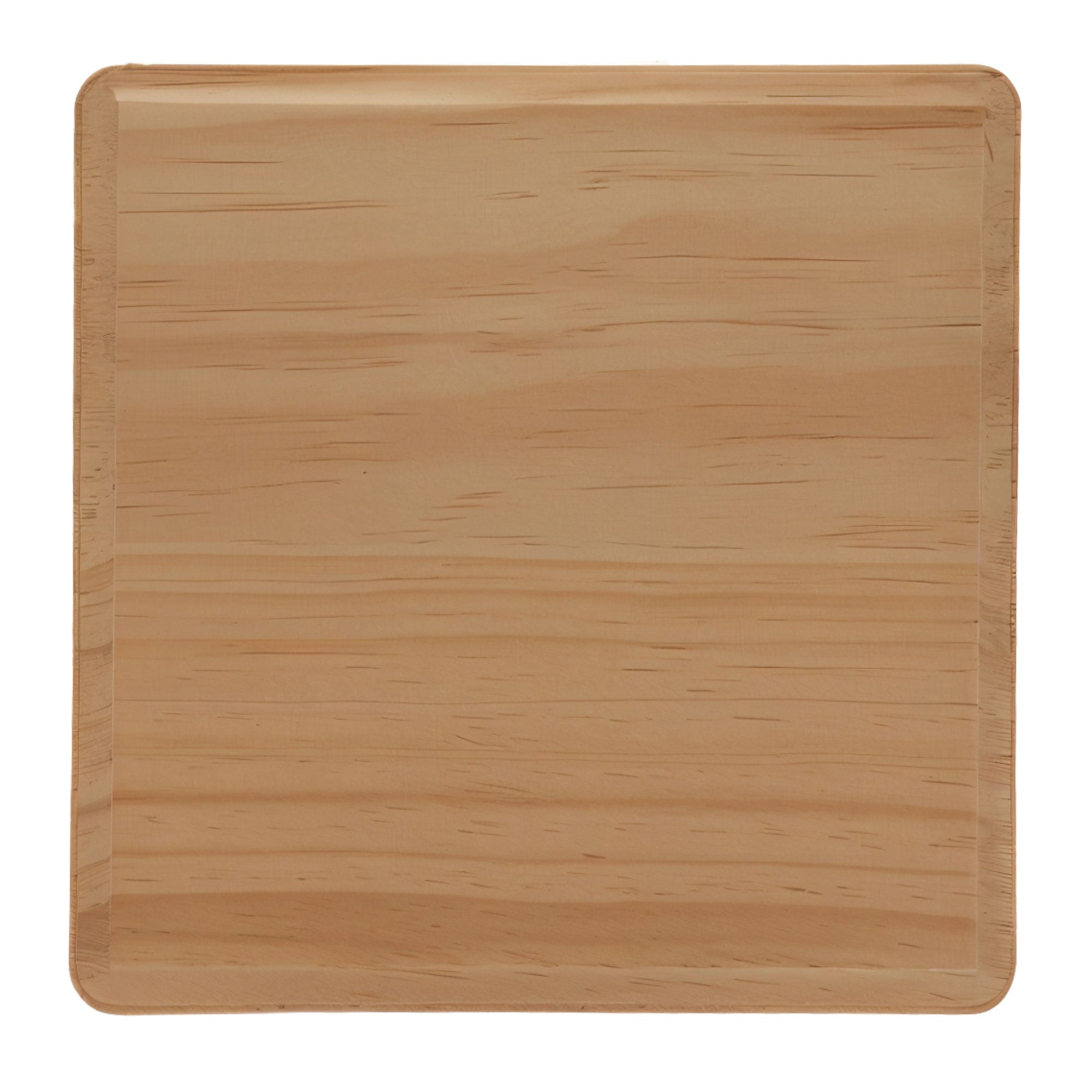 Unfinished Unpainted Wooden Square Shape Plaque DIY Unpainted Craft 6 Inches in Beige color Square