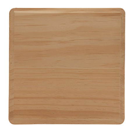 Unfinished Unpainted Wooden Square Shape Plaque DIY Unpainted Craft 6 Inches in Beige color Square
