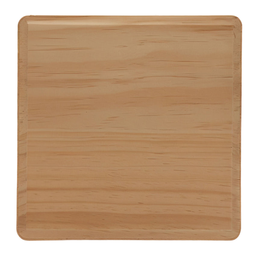 Unfinished Unpainted Wooden Square Shape Plaque DIY Unpainted Craft 6 Inches in Beige color Square