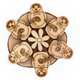 Wooden Matryoshka Coaster for Drinks, Table Coaster in Beige color Star