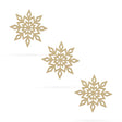 3 Snowflakes Unfinished Wooden Shapes Craft Cutouts DIY Unpainted 3D Plaques 4 Inches in Beige color,  shape