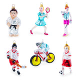 Sparkly Football Blown Glass Christmas OrnamentChina , dimensions in inches: 3.75 x 2.96 x 2.56