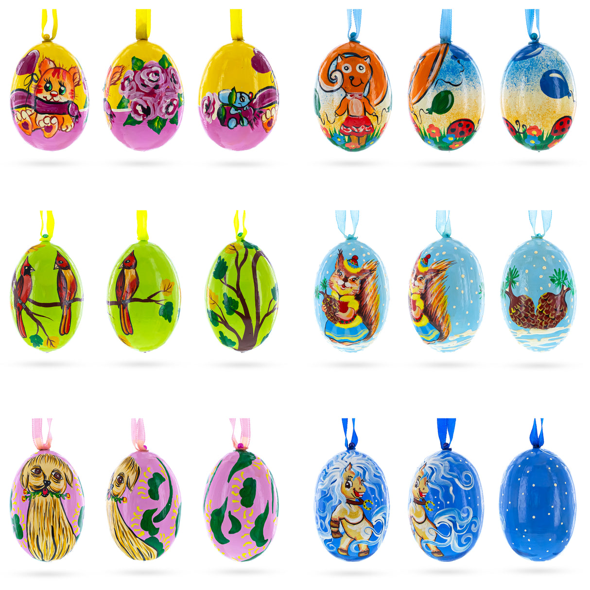Buy Christmas Ornaments > Animals > Sets > Farm Animals > Wild Animals > Cats > Dogs by BestPysanky Online Gift Ship