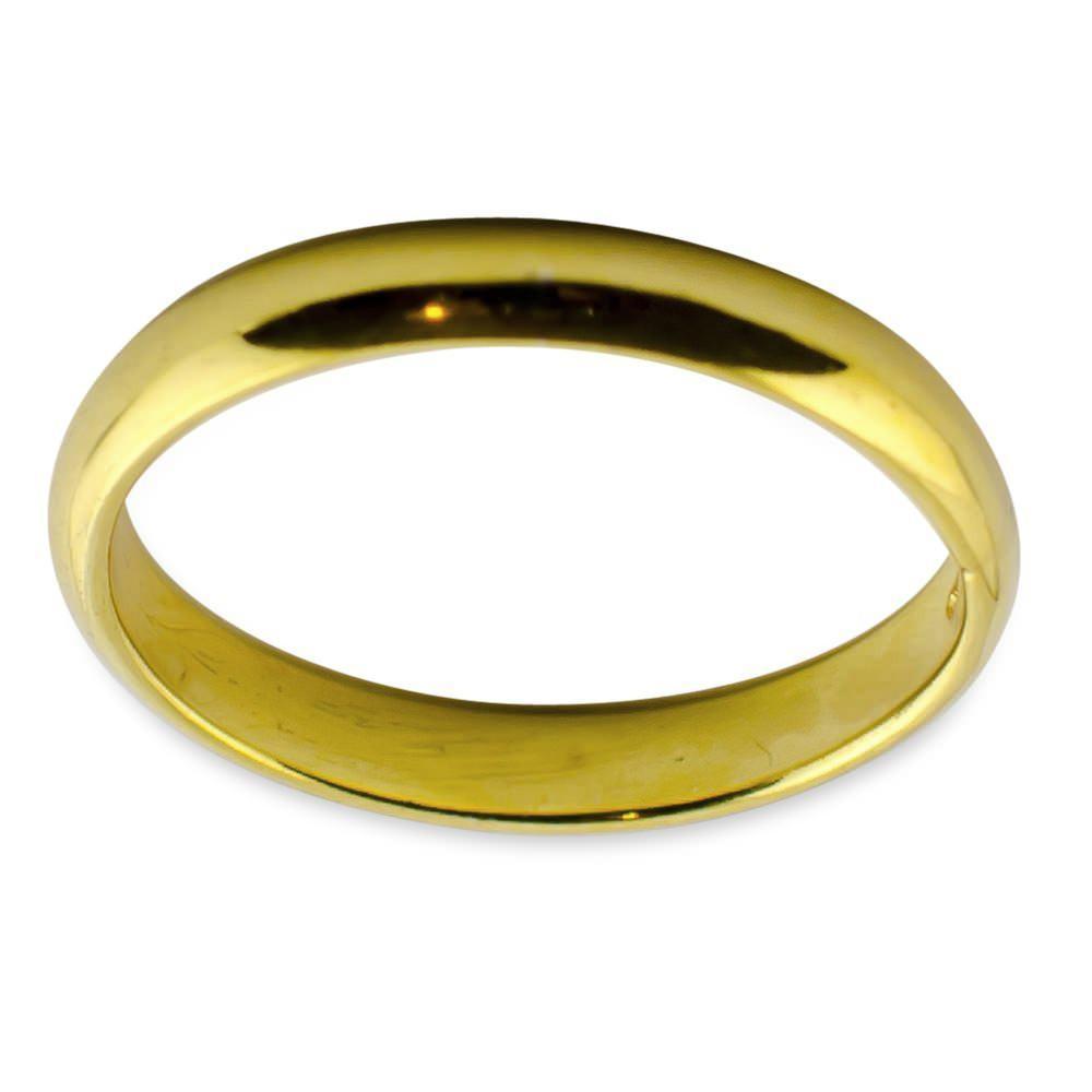 18k Gold Plated Sterling Silver Men's Ring (Size 10) in Gold color,  shape