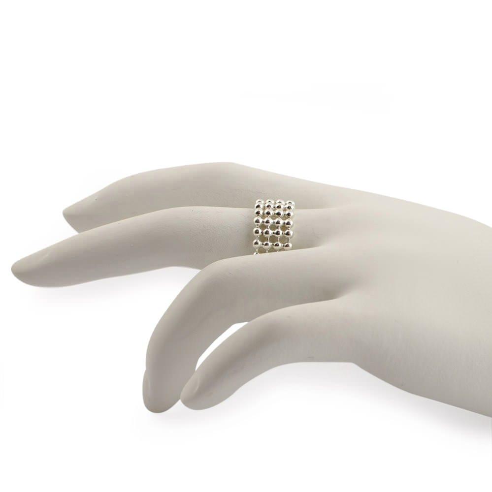 Mash Sterling Silver Ring (Size 8) , dimensions in inches:  x  x