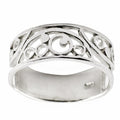 Cut Out Design Sterling Silver Ring (Size 6) in Silver color