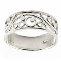 Cut Out Design Sterling Silver Ring (Size 7) in Silver color