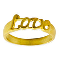 Love 14 Karat Gold Plated Love Sterling Silver Ring (Size 8) in Gold color