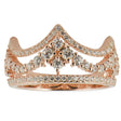 Crown Sterling Silver Ring (Size 6) in Gold color