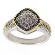 Vermeil CZ Sterling Silver Ring in  color