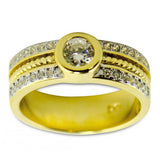 Vermeil 14 Karat Gold Plated Sterling Silver Ring (Size 6) in Gold color,  shape