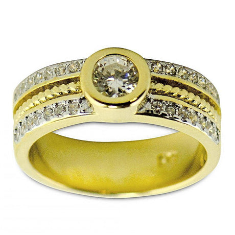 Vermeil 14 Karat Gold Plated Sterling Silver Ring (Size 7) in Gold color