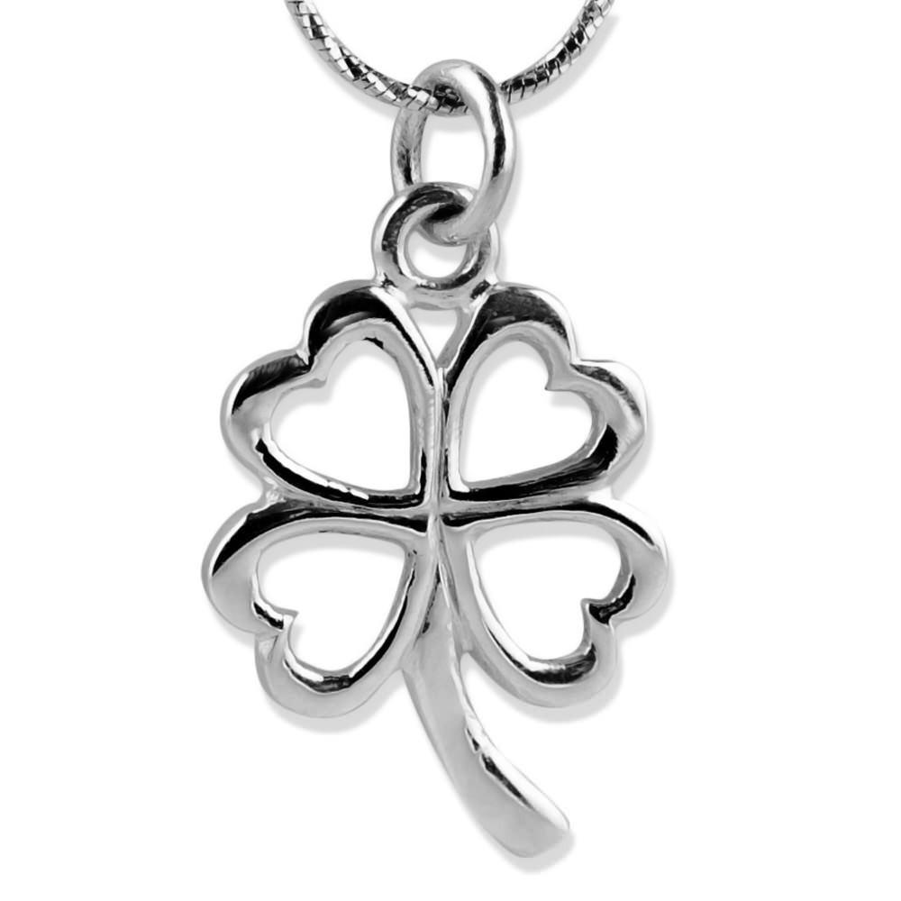 Clover Sterling Silver Pendant in Silver color
