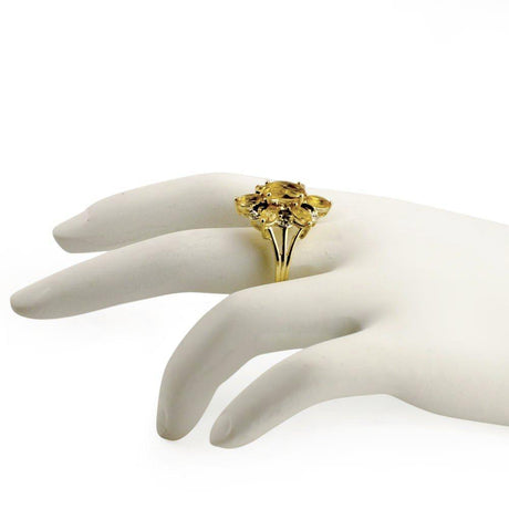 Preciada Vermeil Collection Sterling Silver Ring (Size 7) , dimensions in inches: 0.9 x  x