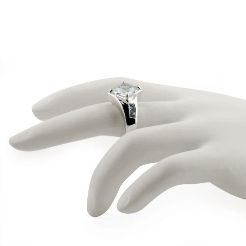 Buy Online Gift Shop Preciada Sky-Blue Topaz Sterling Silver Ring (Size 7)