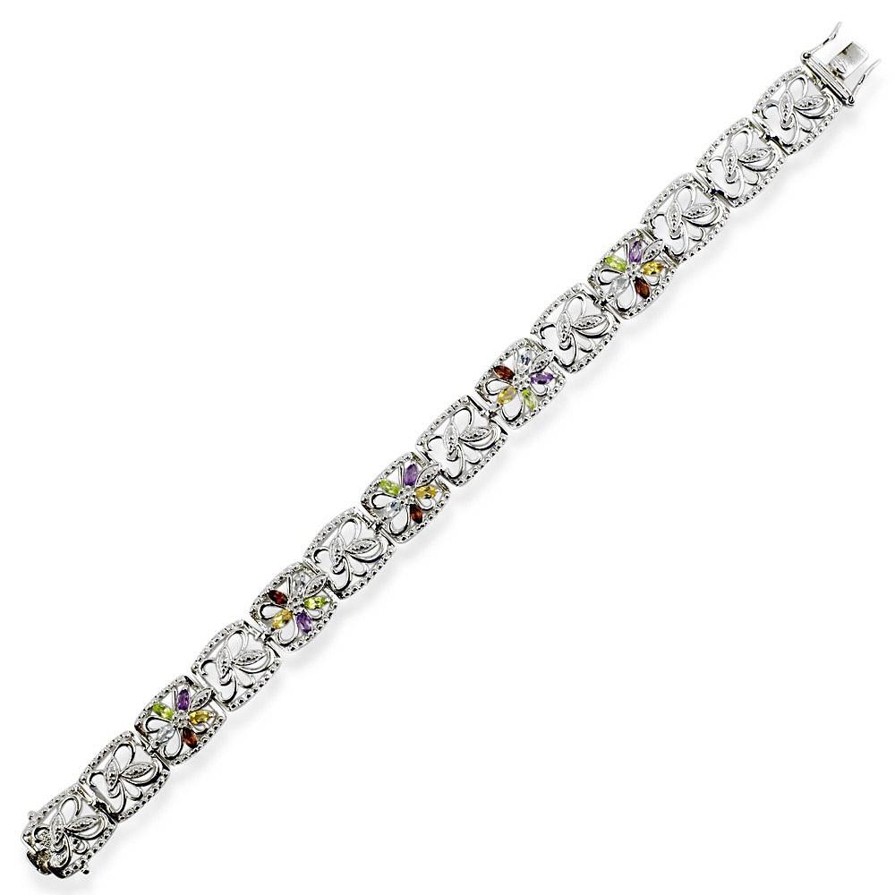 Preciada Gemstone Sterling Silver Bracelet by BestPysanky