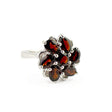 Preciada  Gemstones Sterling Silver Ring (Size 7) in Red color,  shape