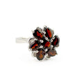 Preciada  Gemstones Sterling Silver Ring (Size 7) in Red color