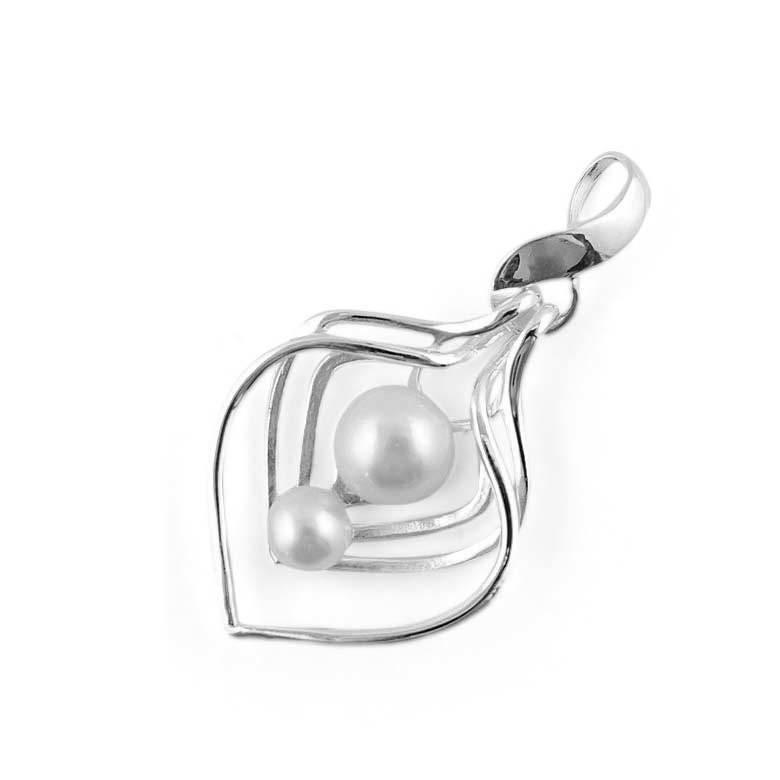 Fresh Water Pearl Sterling Silver Pendant in Silver color