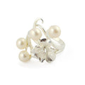 Pearl Flower Sterling Silver Ring in  color